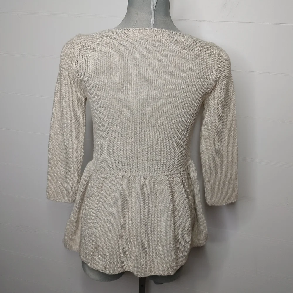 Zara sparkly peplum cardigan size S - Picture 7 of 14